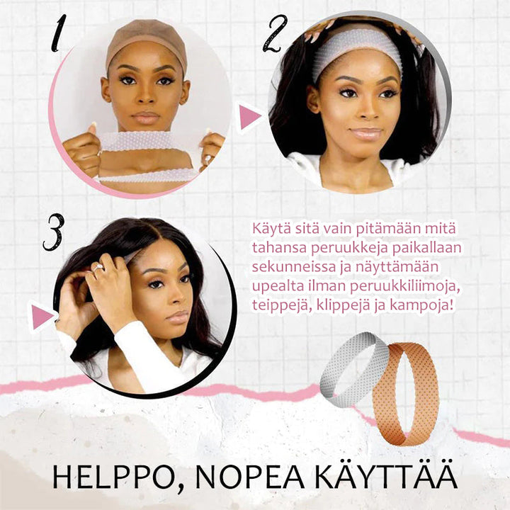 Unisex silikone hårbånd, beige, skridsikkert og behageligt, egnet til både kvinder og mænd, forhindrer hårtab.