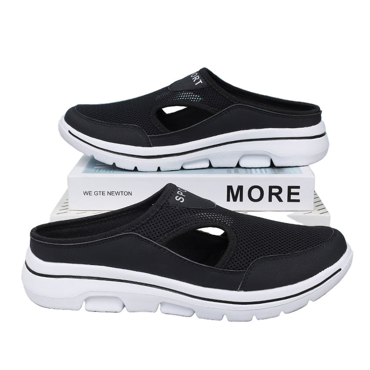 Unisex slip-on hengittävät puuvillaiset kengät, vaalea kangas, kevyt EVA-pohja, helppo pukea ilman nauhoja.