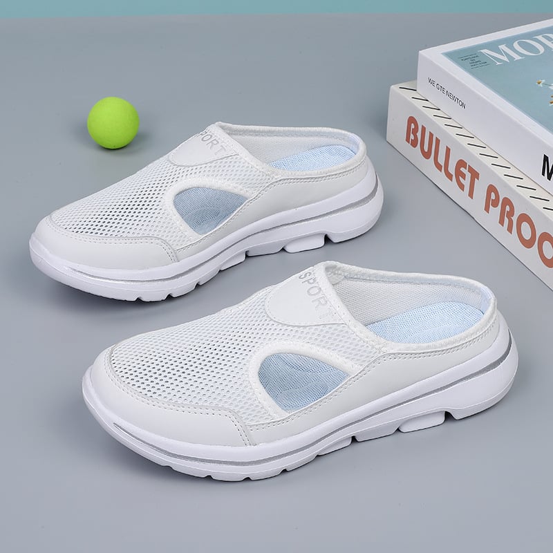 Unisex slip-on hengittävät puuvillaiset kengät, vaalea kangas, kevyt EVA-pohja, helppo pukea ilman nauhoja.