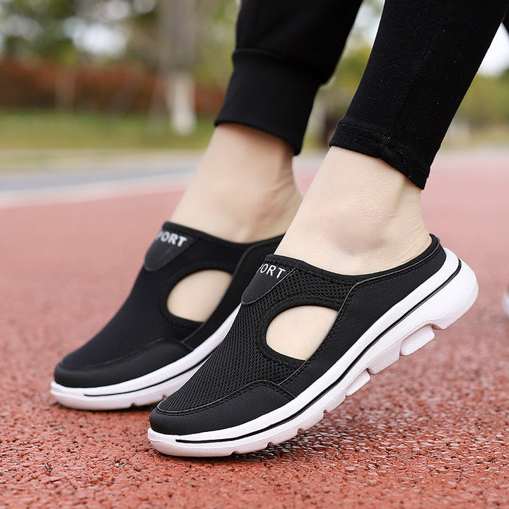 Unisex slip-on hengittävät puuvillaiset kengät, vaalea kangas, kevyt EVA-pohja, helppo pukea ilman nauhoja.