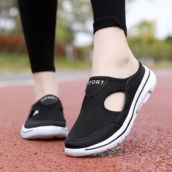 Unisex slip-on hengittävät puuvillaiset kengät, vaalea kangas, kevyt EVA-pohja, helppo pukea ilman nauhoja.