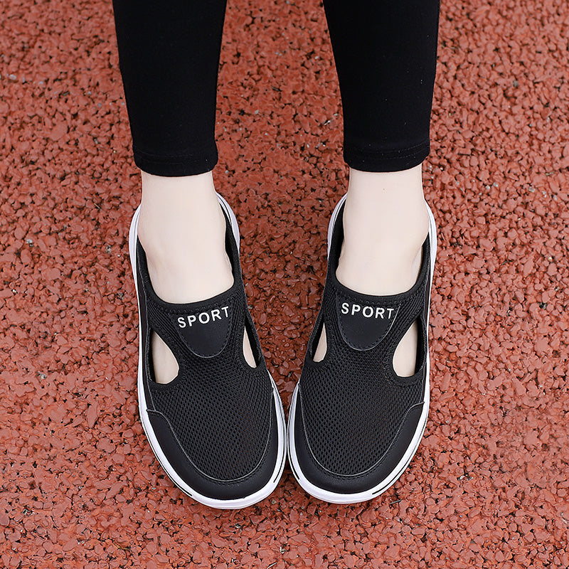 Unisex slip-on hengittävät puuvillaiset kengät, vaalea kangas, kevyt EVA-pohja, helppo pukea ilman nauhoja.