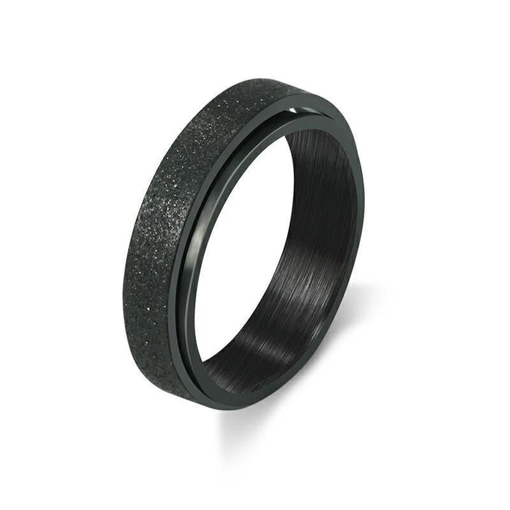 Unisex spinner ring, rustfrit stål, cirkulært design, stressaflastende smykke, stilfuldt og holdbart.