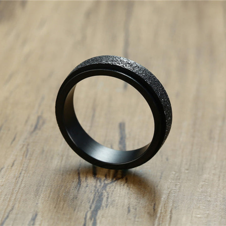 Unisex spinner ring, rustfrit stål, cirkulært design, stressaflastende smykke, stilfuldt og holdbart.