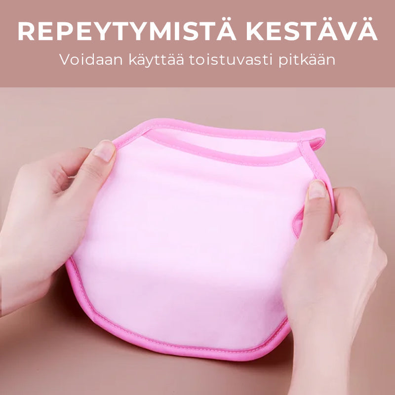 Unisex superblød eksfolierende badehandske, flerfarvede striber, blødt PVA-materiale, skånsom hudeksfoliering.
