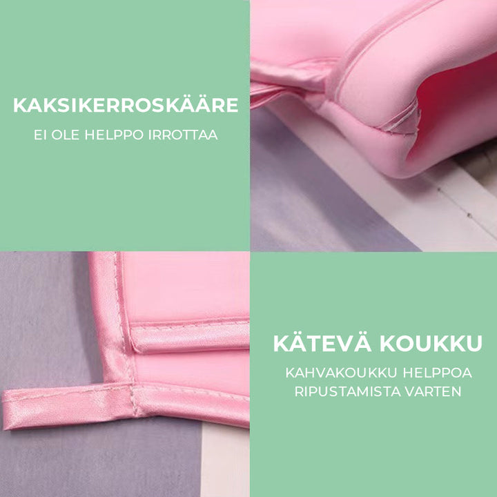 Unisex superblød eksfolierende badehandske, flerfarvede striber, blødt PVA-materiale, skånsom hudeksfoliering.