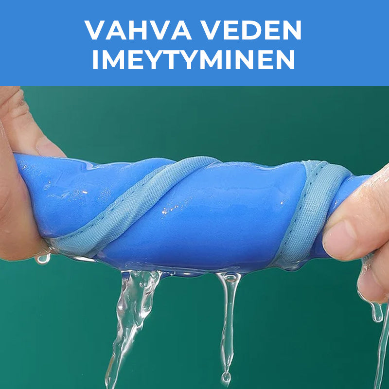 Unisex superblød eksfolierende badehandske, flerfarvede striber, blødt PVA-materiale, skånsom hudeksfoliering.