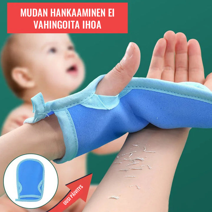 Unisex superblød eksfolierende badehandske, flerfarvede striber, blødt PVA-materiale, skånsom hudeksfoliering.