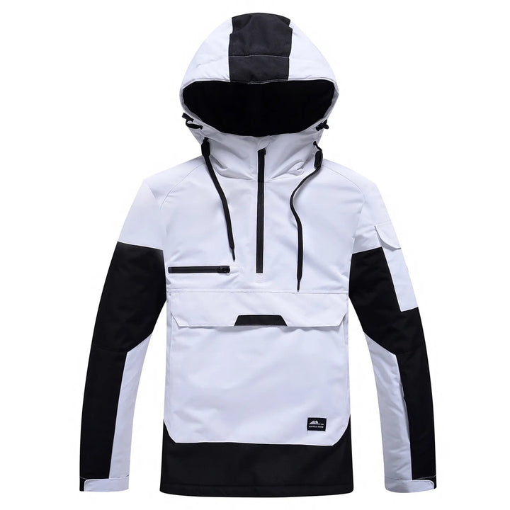 Unisex vinterjakke med hætte, moderne design, varmt for, vandafvisende, justerbar hætte, grå farve.