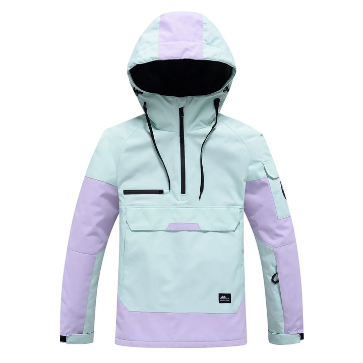 Unisex vinterjakke med hætte, moderne design, varmt for, vandafvisende, justerbar hætte, grå farve.