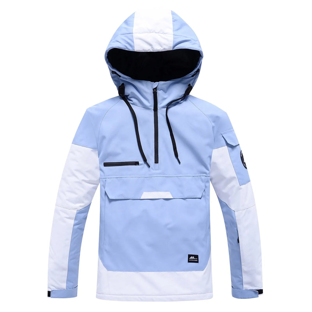 Unisex vinterjakke med hætte, moderne design, varmt for, vandafvisende, justerbar hætte, grå farve.