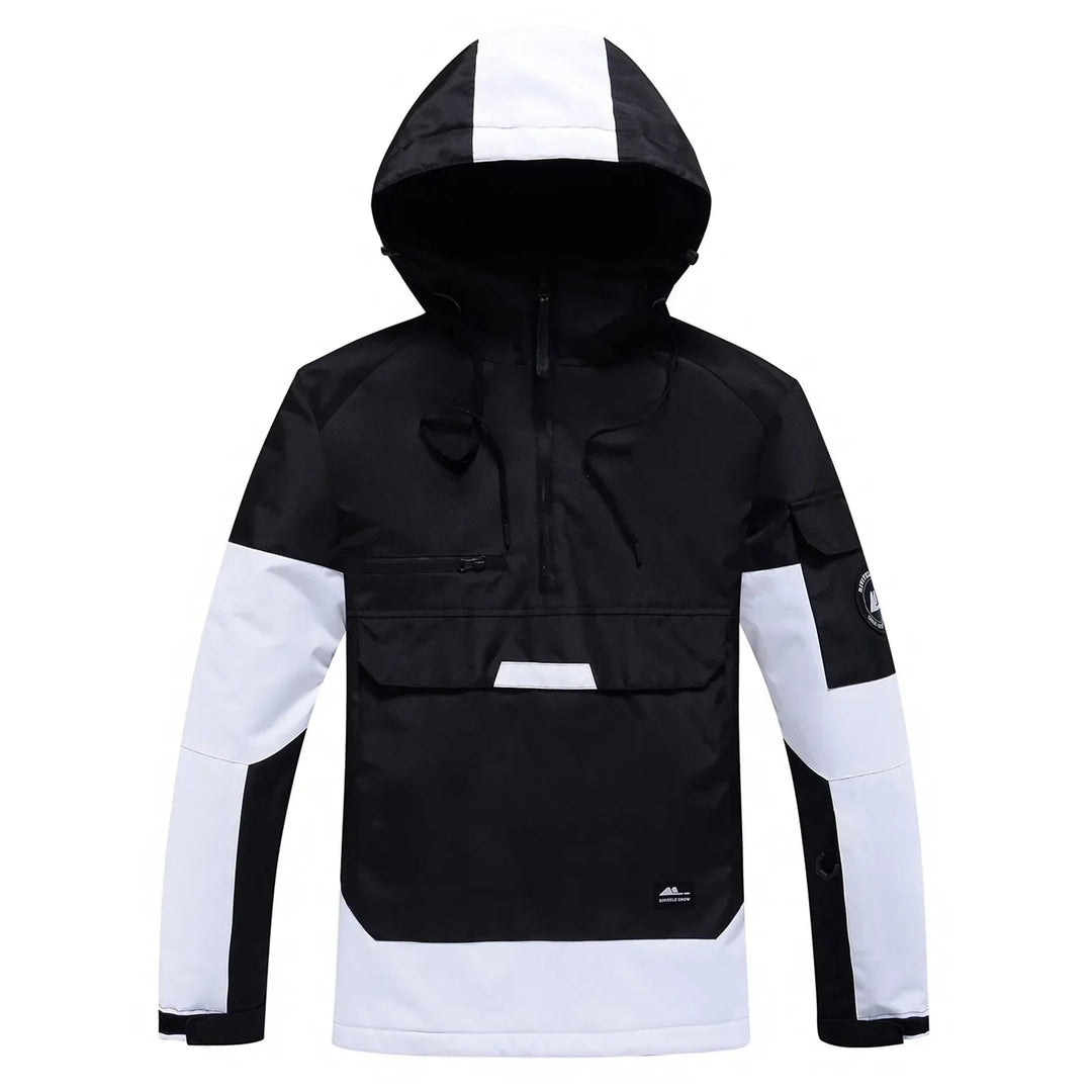 Unisex vinterjakke med hætte, moderne design, varmt for, vandafvisende, justerbar hætte, grå farve.