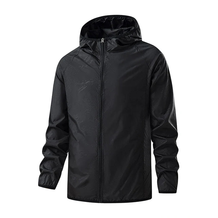 Unisex vandrestrek, vandtæt, solbeskyttelse, vindtæt, grøn, lommer, til udendørs brug, let og stilfuldt design.