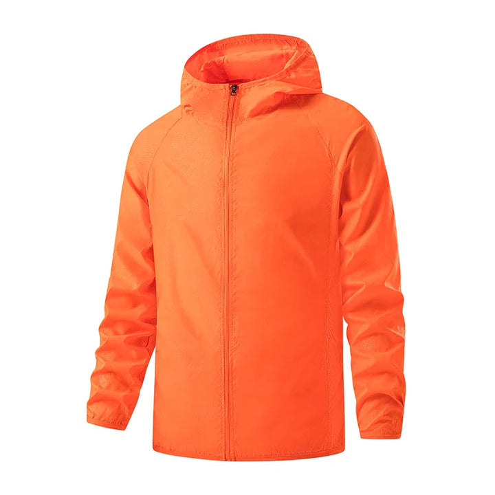 Unisex vandrestrek, vandtæt, solbeskyttelse, vindtæt, grøn, lommer, til udendørs brug, let og stilfuldt design.