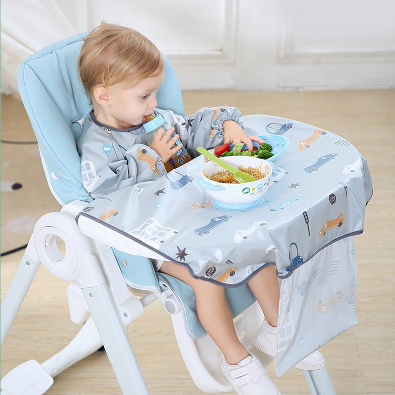 Unisex vandtæt baby hagesmæk, grå. Beskytter mod madpletter, nem at bruge og passer til højstole.