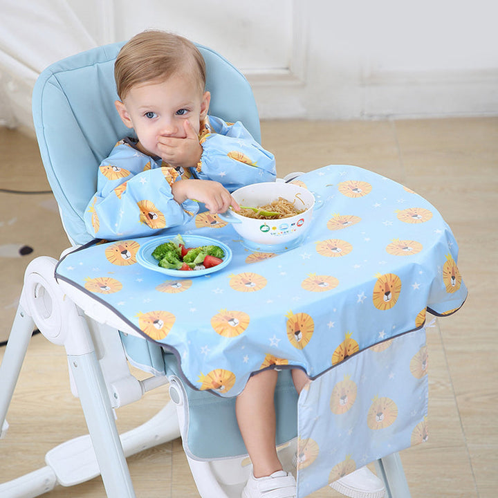 Unisex vandtæt baby hagesmæk, grå. Beskytter mod madpletter, nem at bruge og passer til højstole.