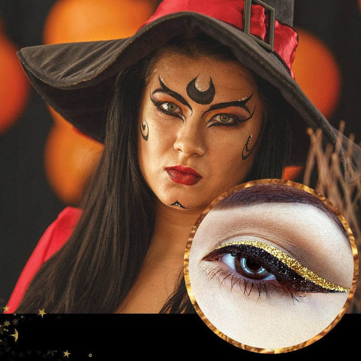 Demonstration af genanvendelige kunstige øjenvipper og eyeliner-klistermærker, cat-eye stil, vandtæt, 7 farvevalg, let design