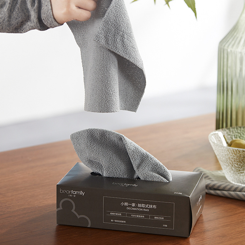 Grå absorberende mikrofiber køkkenhåndklæder til rengøring, alsidige og økologiske.