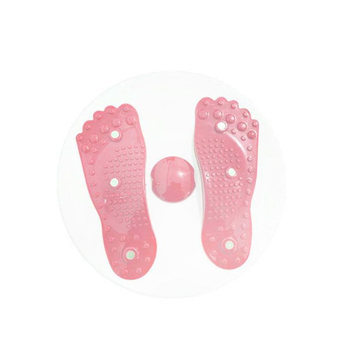 Pink balancebræt med kugledesign og massagefunktion, forbedrer balance og styrker kroppen.