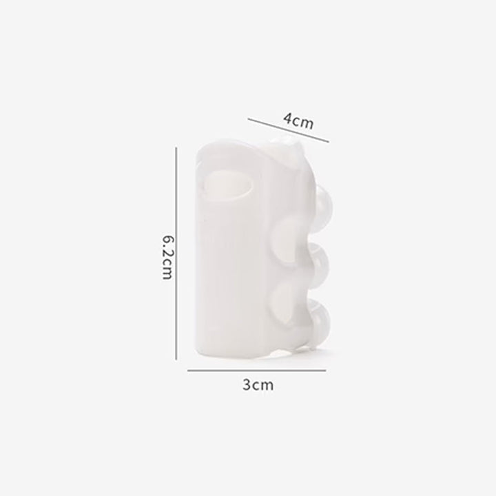 Hvid Hands-Free brusehovedholder, justerbar vinkel, stærke sugekopper, holdbart TPR-plast, hjemme- og vaskeløsninger.