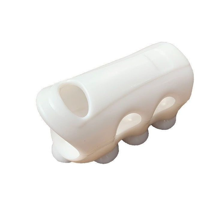 Hvid Hands-Free brusehovedholder, justerbar vinkel, stærke sugekopper, holdbart TPR-plast, hjemme- og vaskeløsninger.