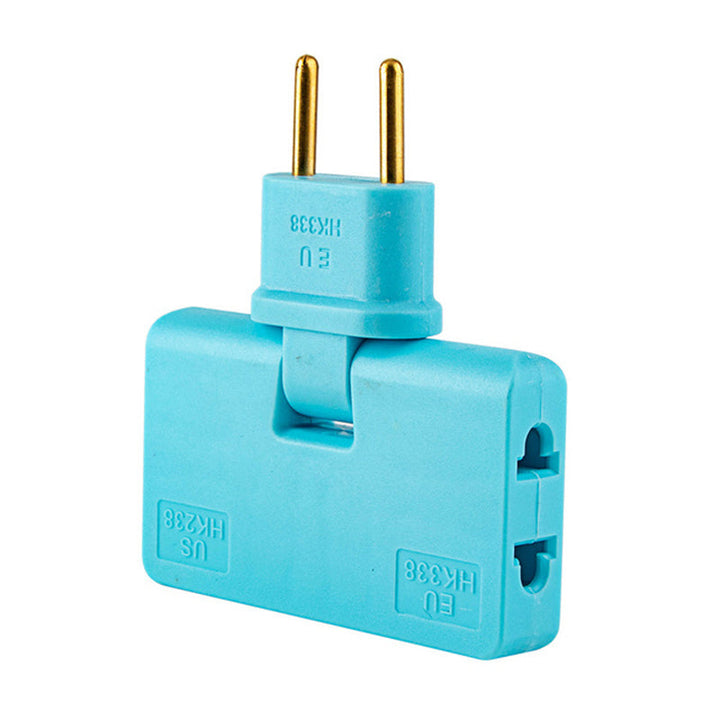 Hvid roterbar stikkontaktadapter, 180° vinkel, til smart hjem, pladsbesparende, passer til trange steder.