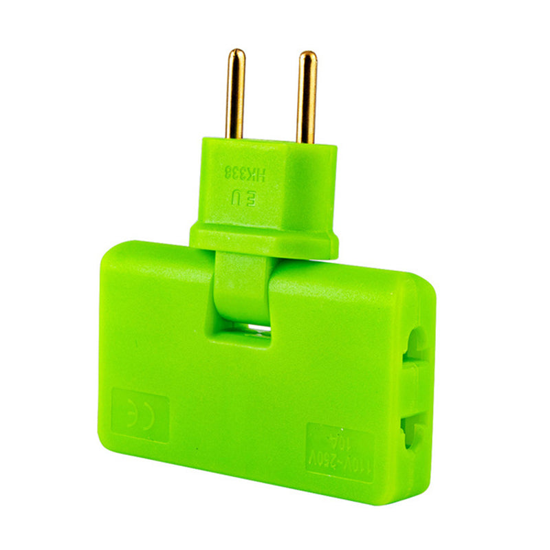 Hvid roterbar stikkontaktadapter, 180° vinkel, til smart hjem, pladsbesparende, passer til trange steder.