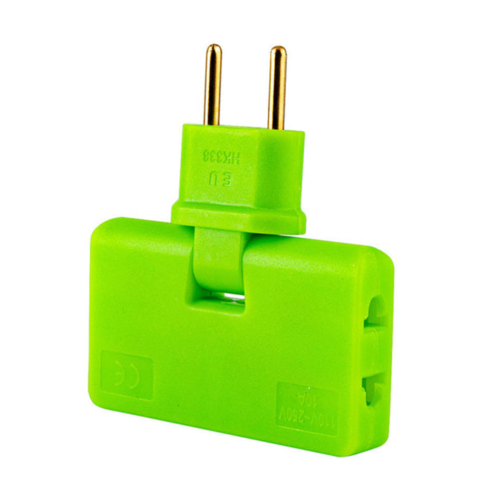 Hvid roterbar stikkontaktadapter, 180° vinkel, til smart hjem, pladsbesparende, passer til trange steder.