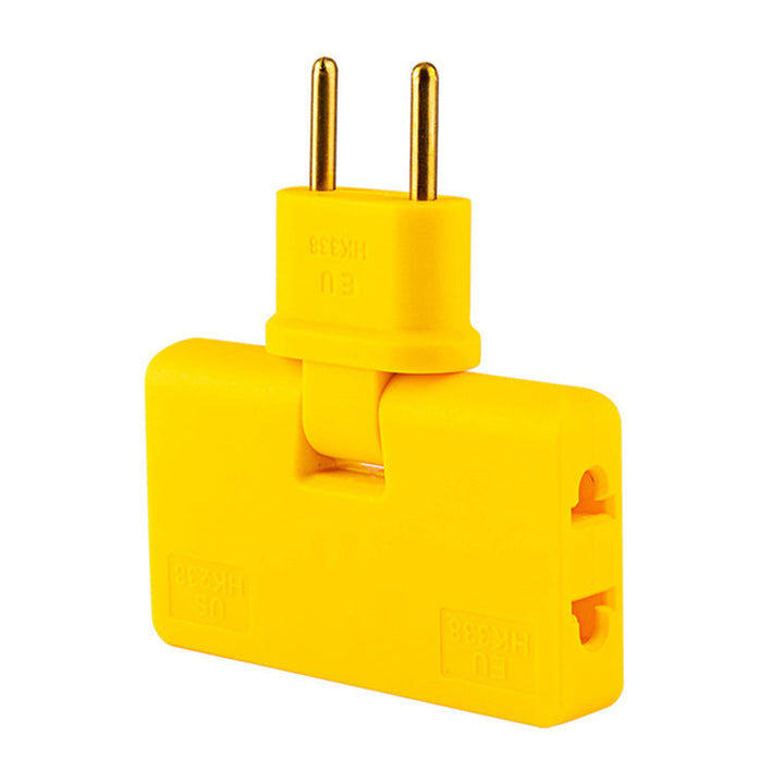 Hvid roterbar stikkontaktadapter, 180° vinkel, til smart hjem, pladsbesparende, passer til trange steder.