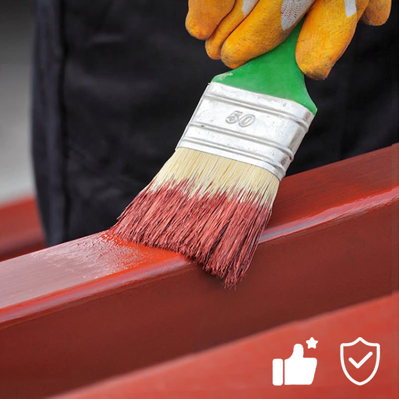 "Valkoinen ruosteenmuunnuspohjamaali metallipinnoille, pitkäkestoinen suoja ruosteelta ja korroosiolta, helppokäyttöinen."