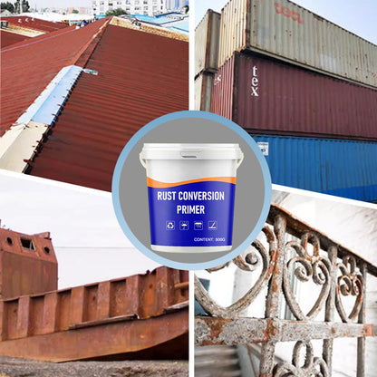 "Valkoinen ruosteenmuunnuspohjamaali metallipinnoille, pitkäkestoinen suoja ruosteelta ja korroosiolta, helppokäyttöinen."