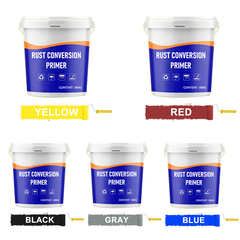 "Valkoinen ruosteenmuunnuspohjamaali metallipinnoille, pitkäkestoinen suoja ruosteelta ja korroosiolta, helppokäyttöinen."