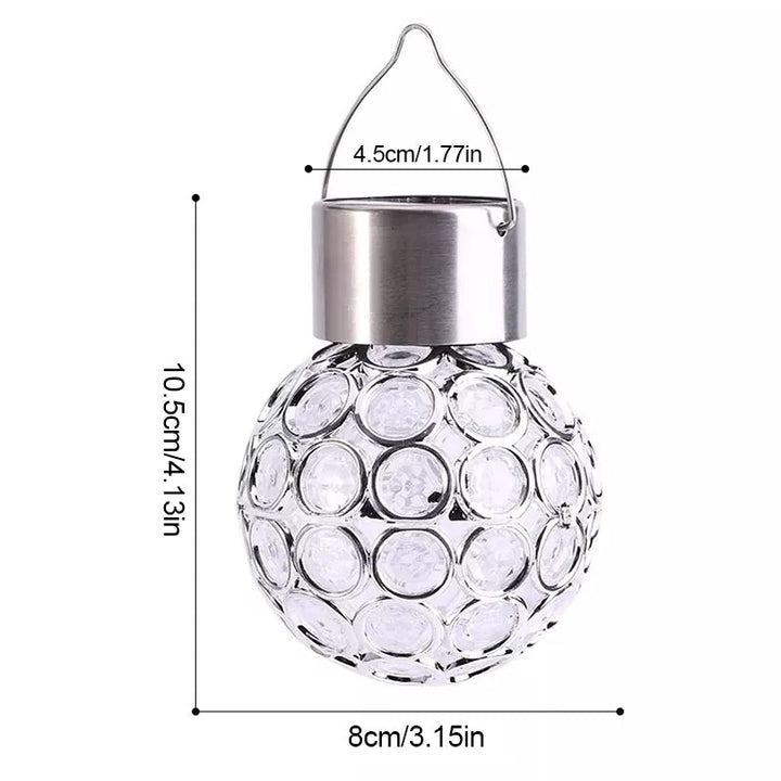 Vandafvisende, solcelledrevet udendørslampe; elegant design, hult lys, flerfarvet LED-lys til haven.