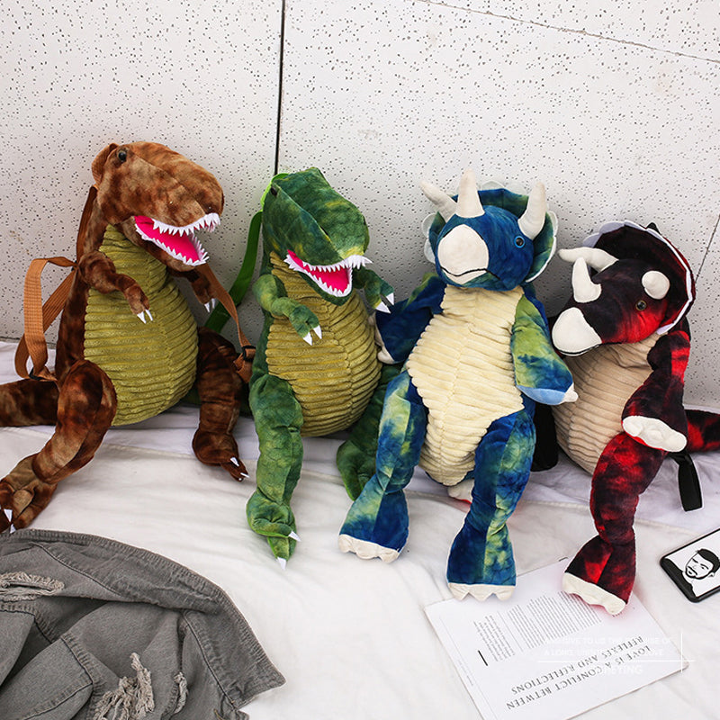 Vandtæt dinosaurusrygsæk til børn, farverig og letvægt, justerbare stropper, blødt materiale. Perfekt til eventyr!