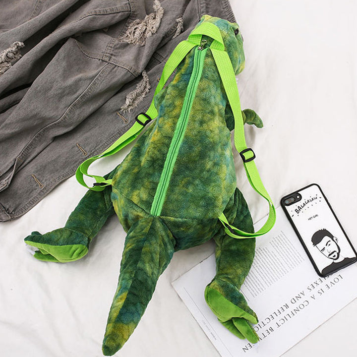 Vandtæt dinosaurusrygsæk til børn, farverig og letvægt, justerbare stropper, blødt materiale. Perfekt til eventyr!