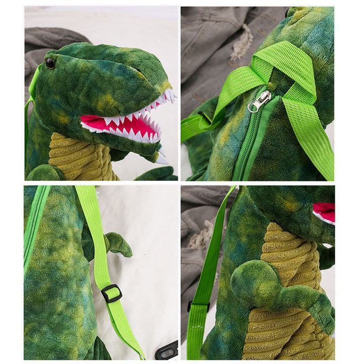 Vandtæt dinosaurusrygsæk til børn, farverig og letvægt, justerbare stropper, blødt materiale. Perfekt til eventyr!