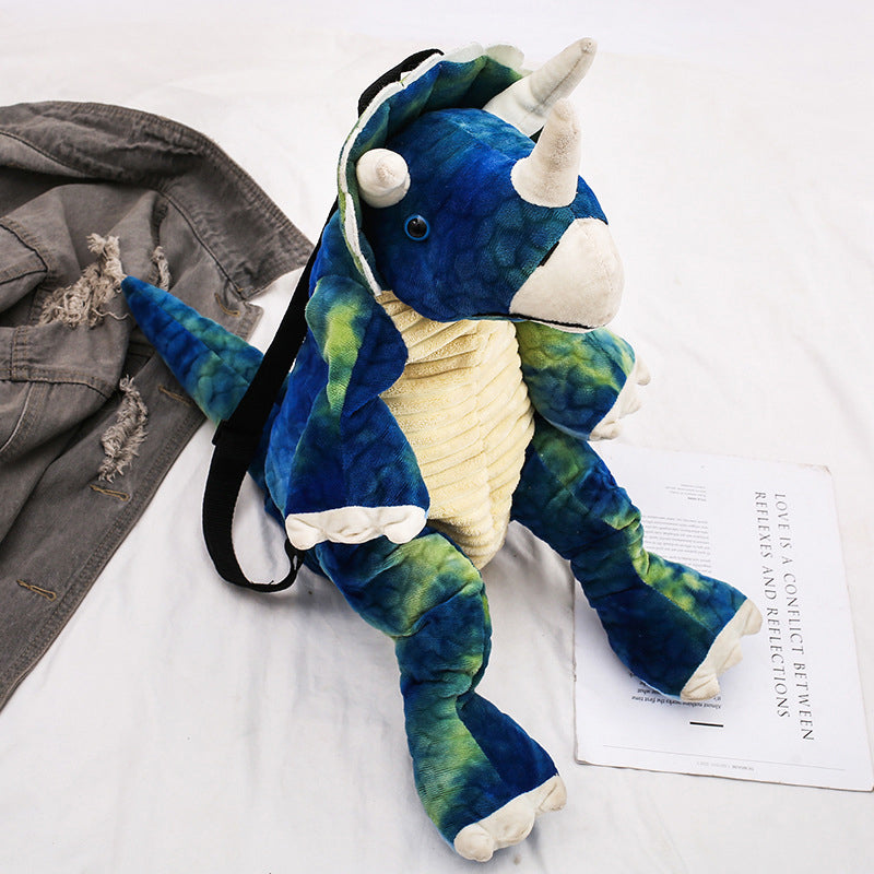 Vandtæt dinosaurusrygsæk til børn, farverig og letvægt, justerbare stropper, blødt materiale. Perfekt til eventyr!