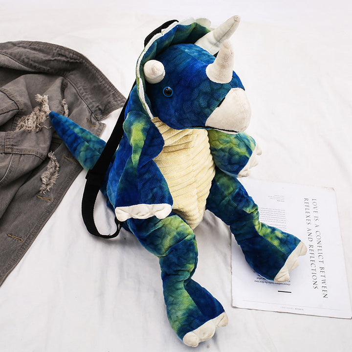 Vandtæt dinosaurusrygsæk til børn, farverig og letvægt, justerbare stropper, blødt materiale. Perfekt til eventyr!