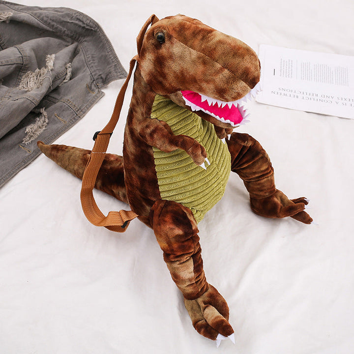 Vandtæt dinosaurusrygsæk til børn, farverig og letvægt, justerbare stropper, blødt materiale. Perfekt til eventyr!