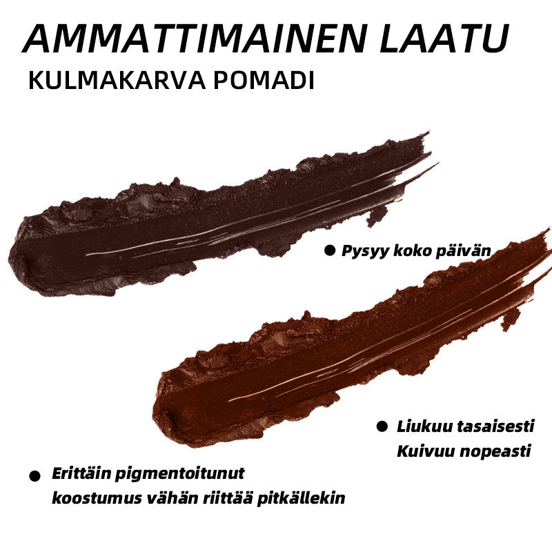 Vandtæt brynpen sæt, mørkebrun og lysebrun, præcist og naturligt resultat for alle hudtoner.