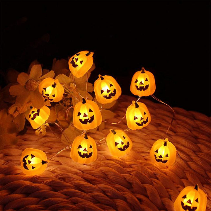 Vandtætte Halloween Græskar LED-lys USB, 20 klare orange græskar, 3m lang kæde, til udendørs og indendørs brug