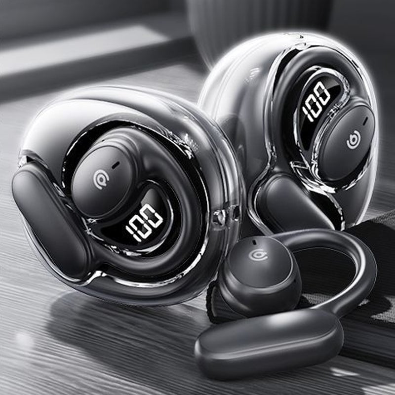 Vandtætte Luujoh Bluetooth-høretelefoner til voksne med ergonomisk design, moderne og stilfuldt udseende.