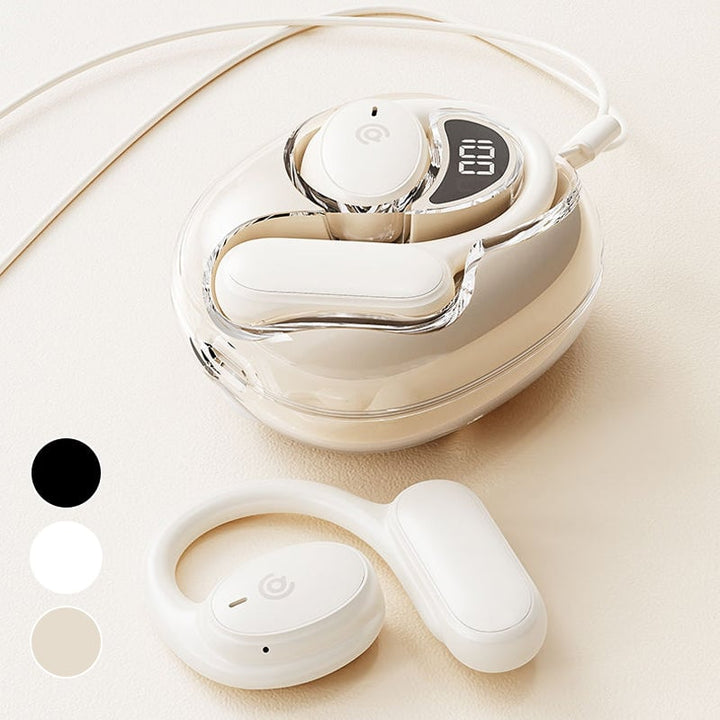 Vandtætte Luujoh Bluetooth-høretelefoner til voksne med ergonomisk design, moderne og stilfuldt udseende.