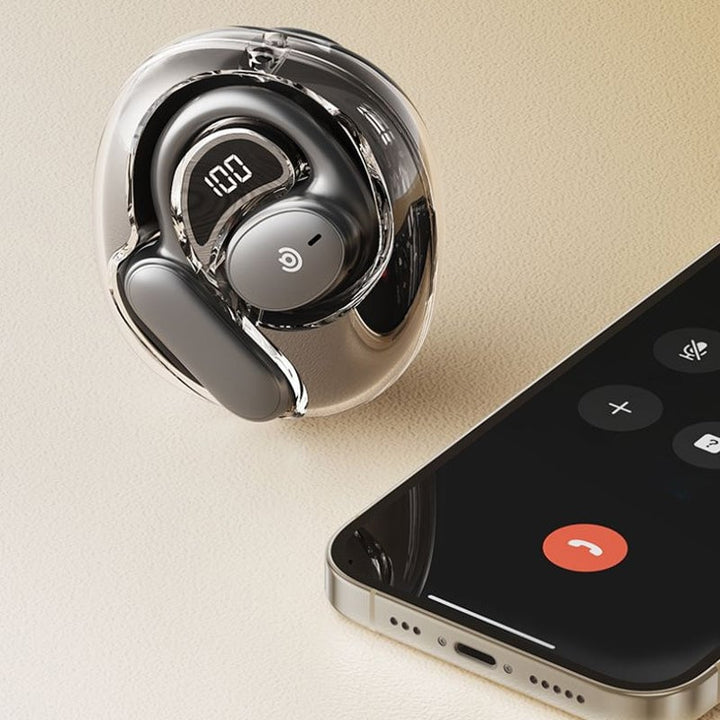 Vandtætte Luujoh Bluetooth-høretelefoner til voksne med ergonomisk design, moderne og stilfuldt udseende.