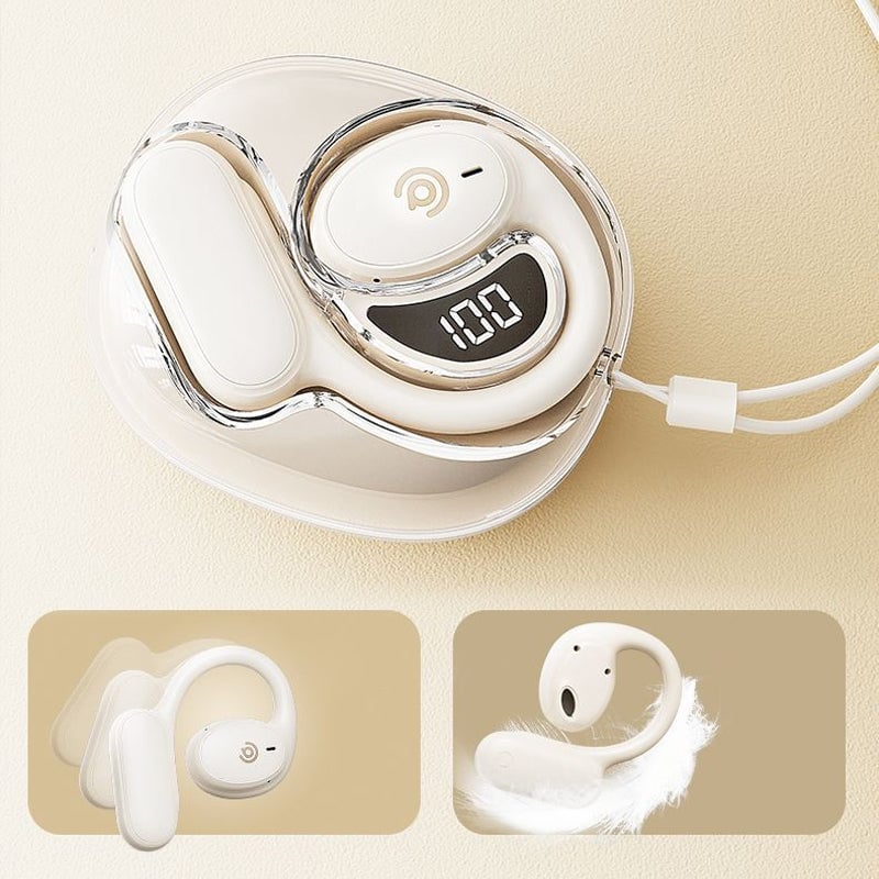 Vandtætte Luujoh Bluetooth-høretelefoner til voksne med ergonomisk design, moderne og stilfuldt udseende.