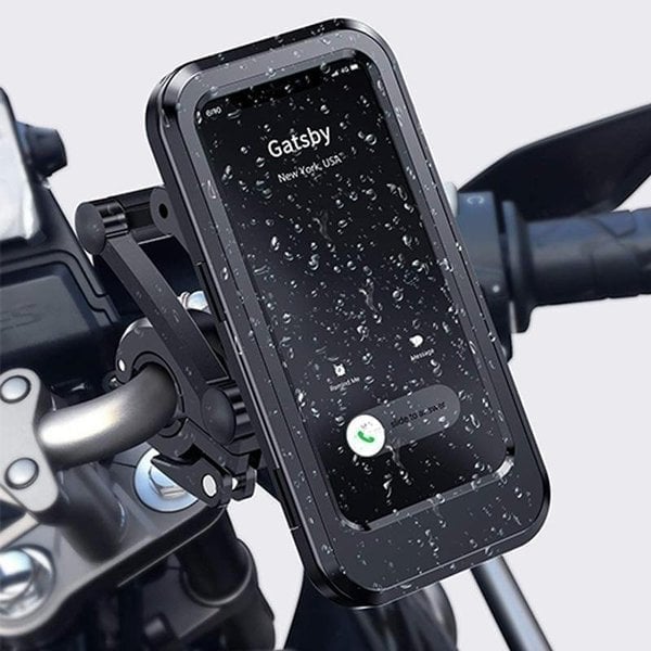 Vandtæt 360° justerbar cykeltelefonholder til cyklister, silikoneoverflade, solid montering, magnet