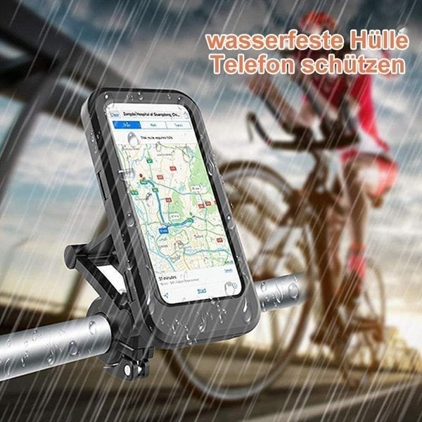 Vandtæt 360° justerbar cykeltelefonholder til cyklister, silikoneoverflade, solid montering, magnet