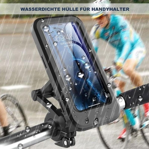 Vandtæt 360° justerbar cykeltelefonholder til cyklister, silikoneoverflade, solid montering, magnet