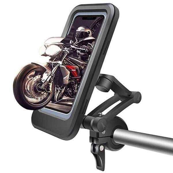 Vandtæt 360° justerbar cykeltelefonholder til cyklister, silikoneoverflade, solid montering, magnet