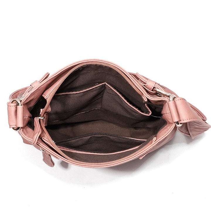 Vandtæt dame skuldertaske, vegansk PU-læder, elegant design, flere farver, lynlåslommer, multifunktionel